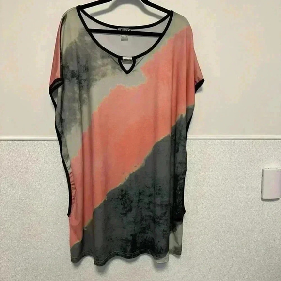 Women's Venus Top XL Coral Gray Tunic - Picture 11 of 12